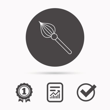 Fırça simgesi. Boya Fırçası aracı işareti.