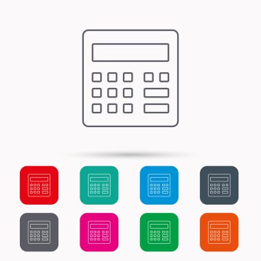 Hesap makinesi simge. İşareti muhasebe.