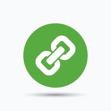 Zincir simgesi. Internet web köprü işareti.