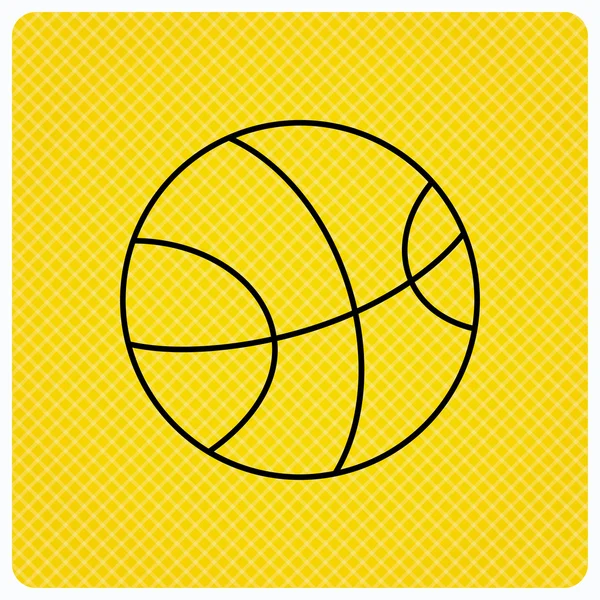 Icono del baloncesto. Señal de pelota deportiva . — Vector de stock