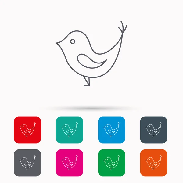 Ptak z dziób ikona. Mediów społecznych koncepcja znak. — Wektor stockowy