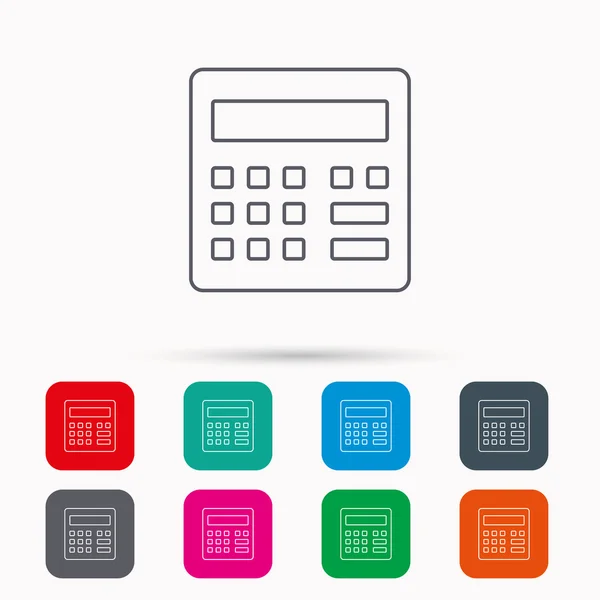 Icono de calculadora. Signo contable . — Vector de stock