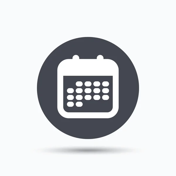 Icono del calendario. Eventos signo recordatorio . — Vector de stock