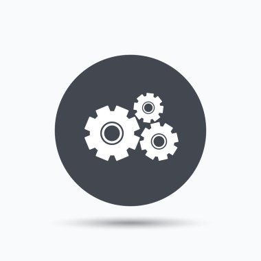 Cogwheels simgesi. Onarım hizmeti işareti.