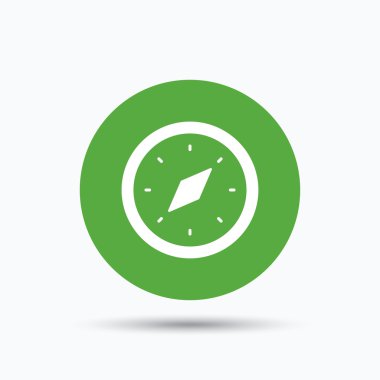 Pusula simgesini. Navigasyon cihazı işareti.