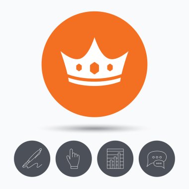 Taç simgesi. Kraliyet tahtının lideri işareti.