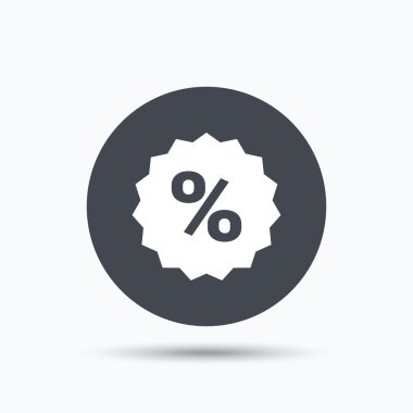 Simge indirim. Satış teklifi yıldız işareti.