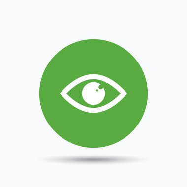 Göz simgesini. Gözün görme işareti.