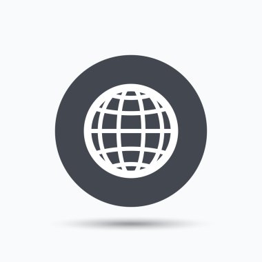 Küre simgesi. Dünya ya da Internet işareti.