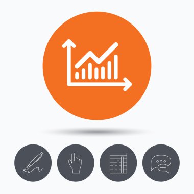 Grafik simgesi. İş analizi işareti grafik.