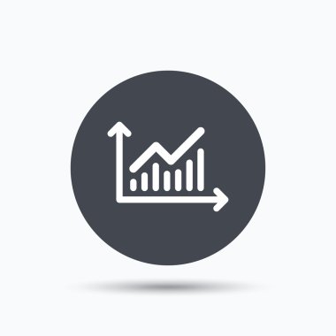 Grafik simgesi. İş analizi işareti grafik.