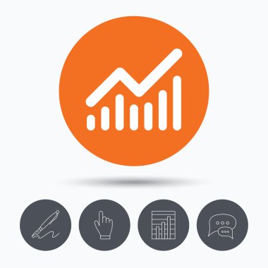 Grafik simgesi. İş analizi işareti grafik.