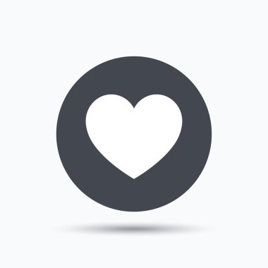 Kalp simgesi. Romantik aşk işareti.