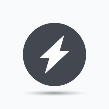 Yıldırım ikonuna. Elektrik enerji güç işareti.