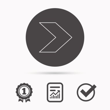 Sonraki ok simgesi. İleri işareti.