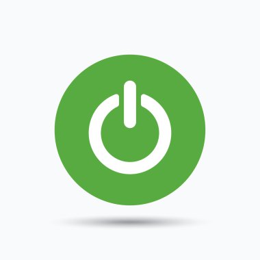 Açık, kapalı güç simgesi. Enerji geçiş işareti.