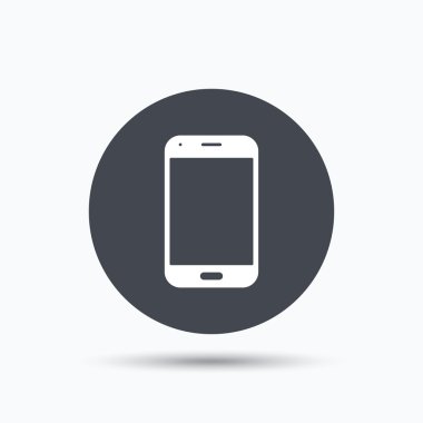 Akıllı telefon simgesi. Cep telefonu iletişim.