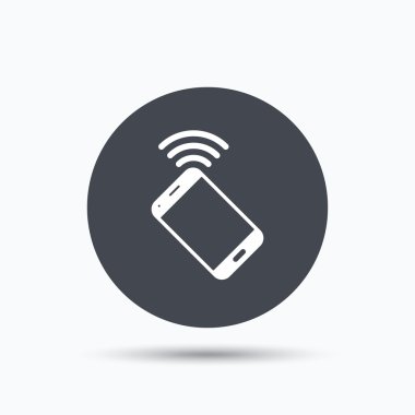 Cep telefonu simgesi. Cep telefonu iletişim.