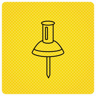 Raptiye simgesini. PIN aracı işareti.