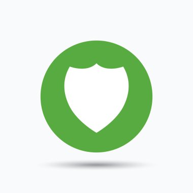 Kalkan koruma simgesi. Savunma ekipman işareti.