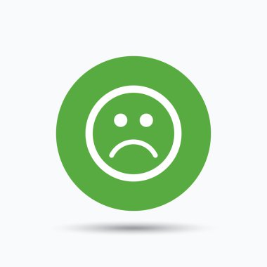 Üzgün smiley simgesi. Kötü geribildirim işareti.