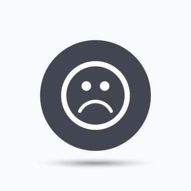 Üzgün smiley simgesi. Kötü geribildirim işareti.