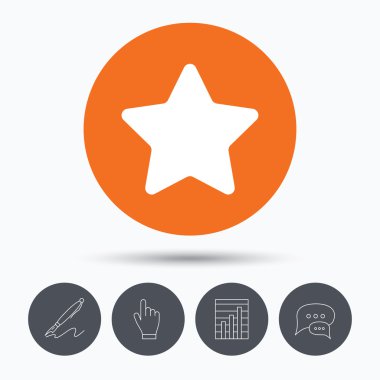 Yıldız simgesi. Sık kullanılan veya en iyi işareti.