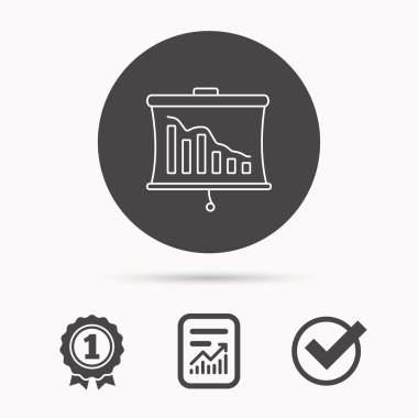 Hayatinizda simgesi. Sunu kurulu işareti.