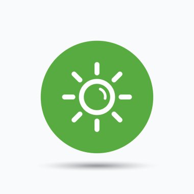 Güneş simgesi. Güneşli hava işareti.