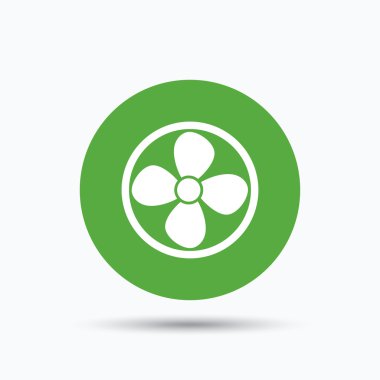 Havalandırma simgesi. Hava havalandırma veya fan işareti.