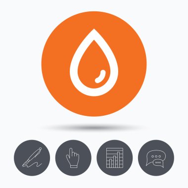 Su damla simgesi. Doğal su işareti.