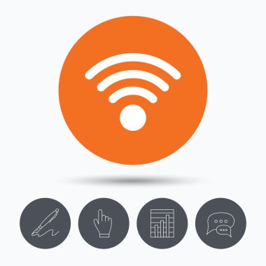 WiFi simgesi. Kablosuz Internet işareti.