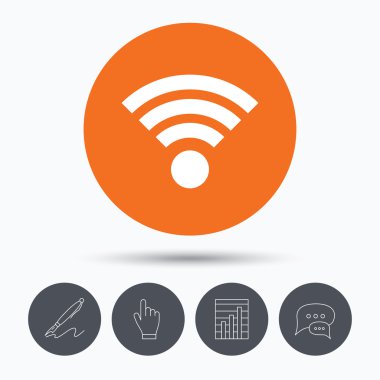 WiFi simgesi. Kablosuz Internet işareti.