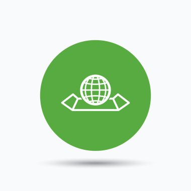 Dünya harita simgesi. Küre işareti.