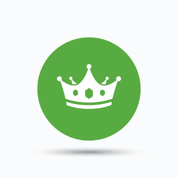 Crown icon. Royal throne leader sign. — Stock Vector