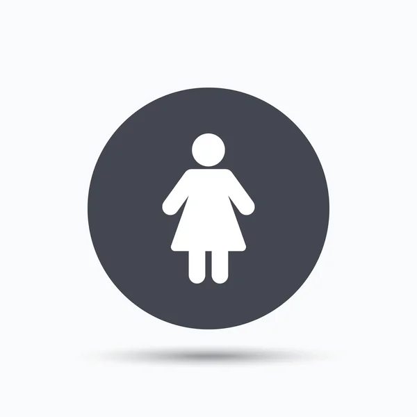 Icono mujer. Signo humano femenino . — Vector de stock