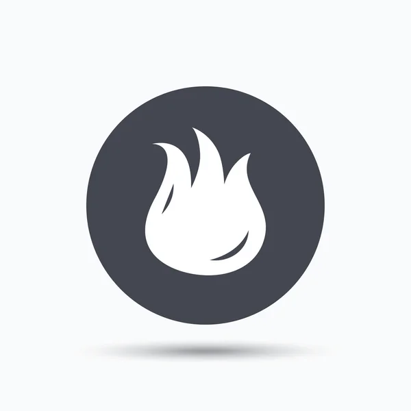 Icono de fuego. Señal de llama de hoguera ardiente . — Archivo Imágenes Vectoriales
