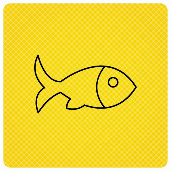 Ikona ryb. Mořské plody znamení. Vegetariánské jídlo symbol. — Stockový vektor