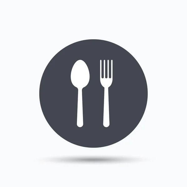 Food icons. Fork and spoon sign. — Stock Vector