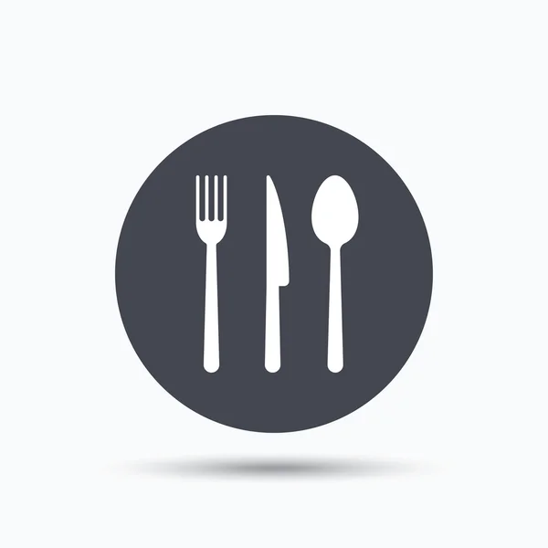 Fork, knife and spoon icons. Cutlery sign. — Stock Vector