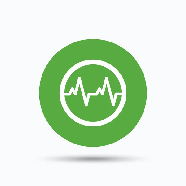 Icona del battito cardiaco. Simbolo di cardiologia . — Vettoriale Stock