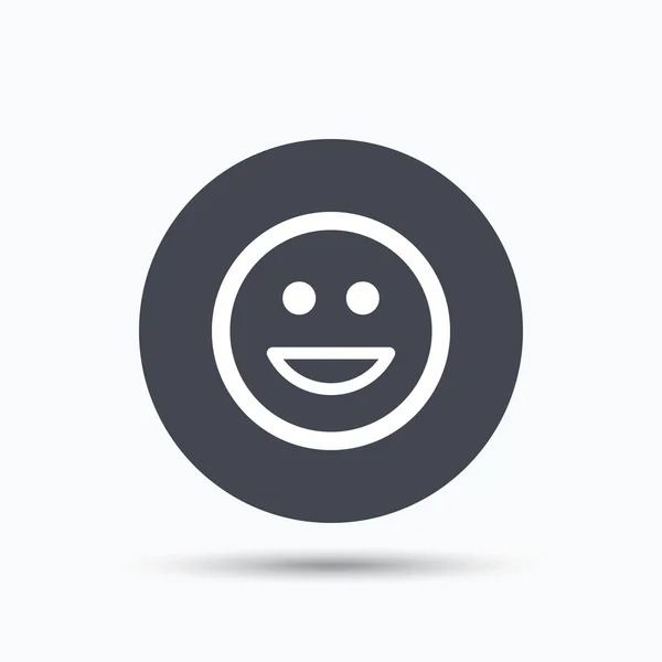 Feliz icono de sonrisa. Smiley risa emoticono signo . — Archivo Imágenes Vectoriales