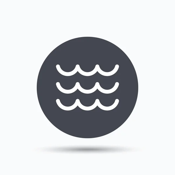 Icône de vague. Panneau d'eau . — Image vectorielle