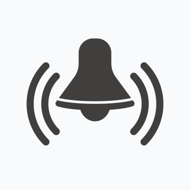 Zil simgesini. Uyarı mektubu alarm sinyali işareti.