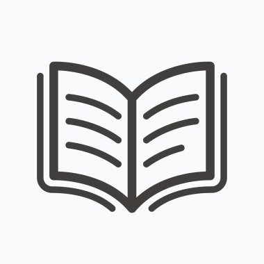 Kitap simgesi. Çalışma edebiyat işareti.