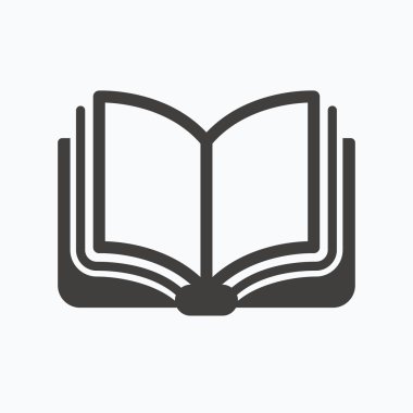 Kitap simgesi. Çalışma edebiyat işareti.