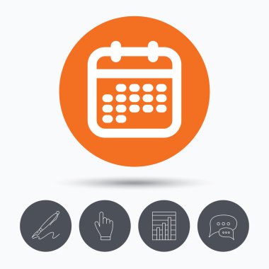 Takvim simgesini. Olaylar uyarı mektubu işareti.