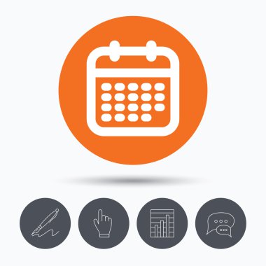 Takvim simgesini. Olaylar uyarı mektubu işareti.