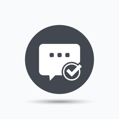 Kene simgesi ile sohbet. Konuşma balonu işareti.