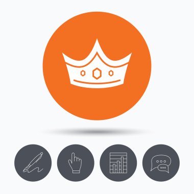 Taç simgesi. Kraliyet tahtının lideri işareti.